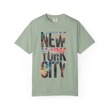 New York City Photo-Print T-Shirt — NYC Skyline Typography Tee
