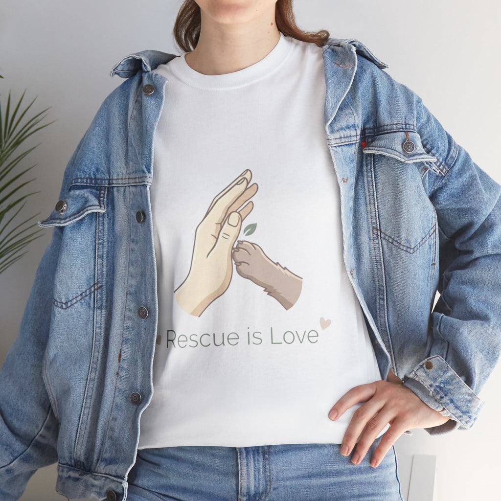 Rescue Is Love Tee — Animal Rescue Support T‑Shirt