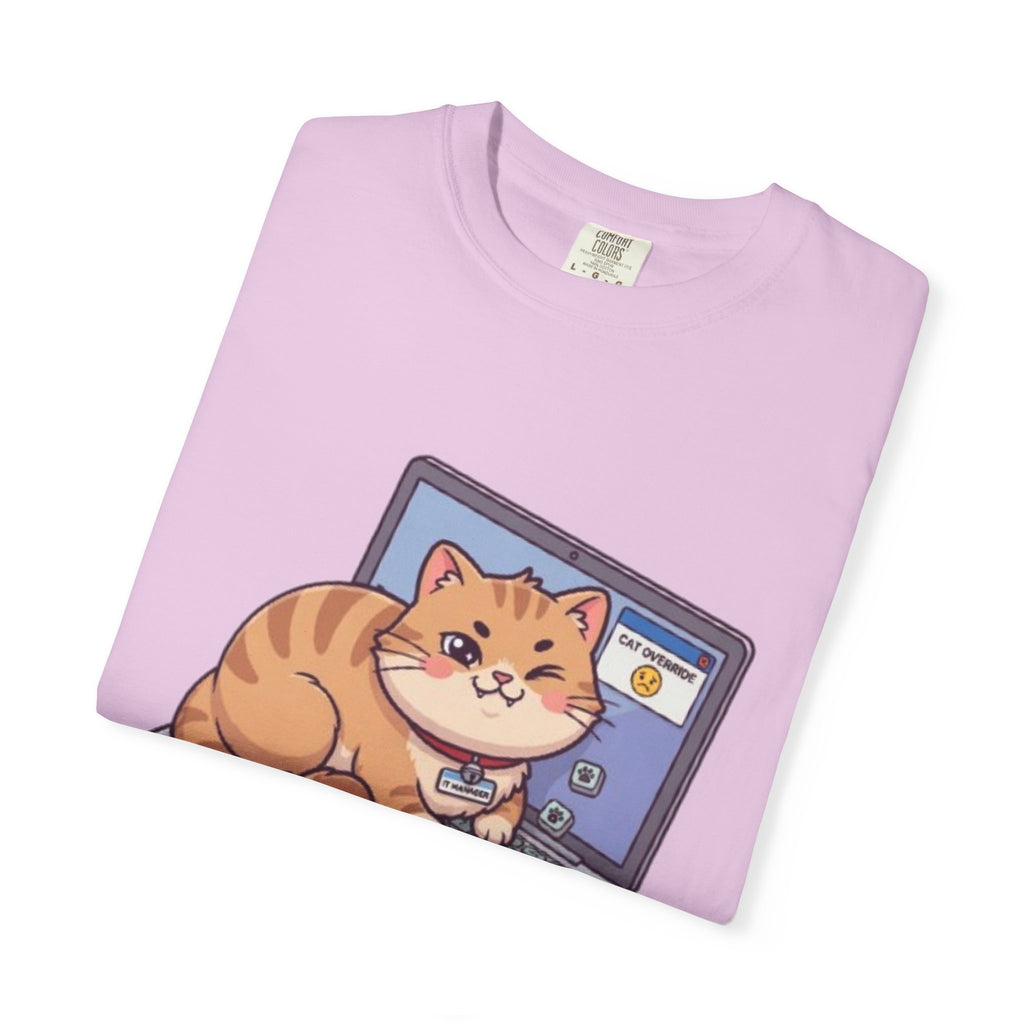 IT Manager Cat T-Shirt — "My Cat Is My IT Manager" Cute Techie Tee for Cat Lovers