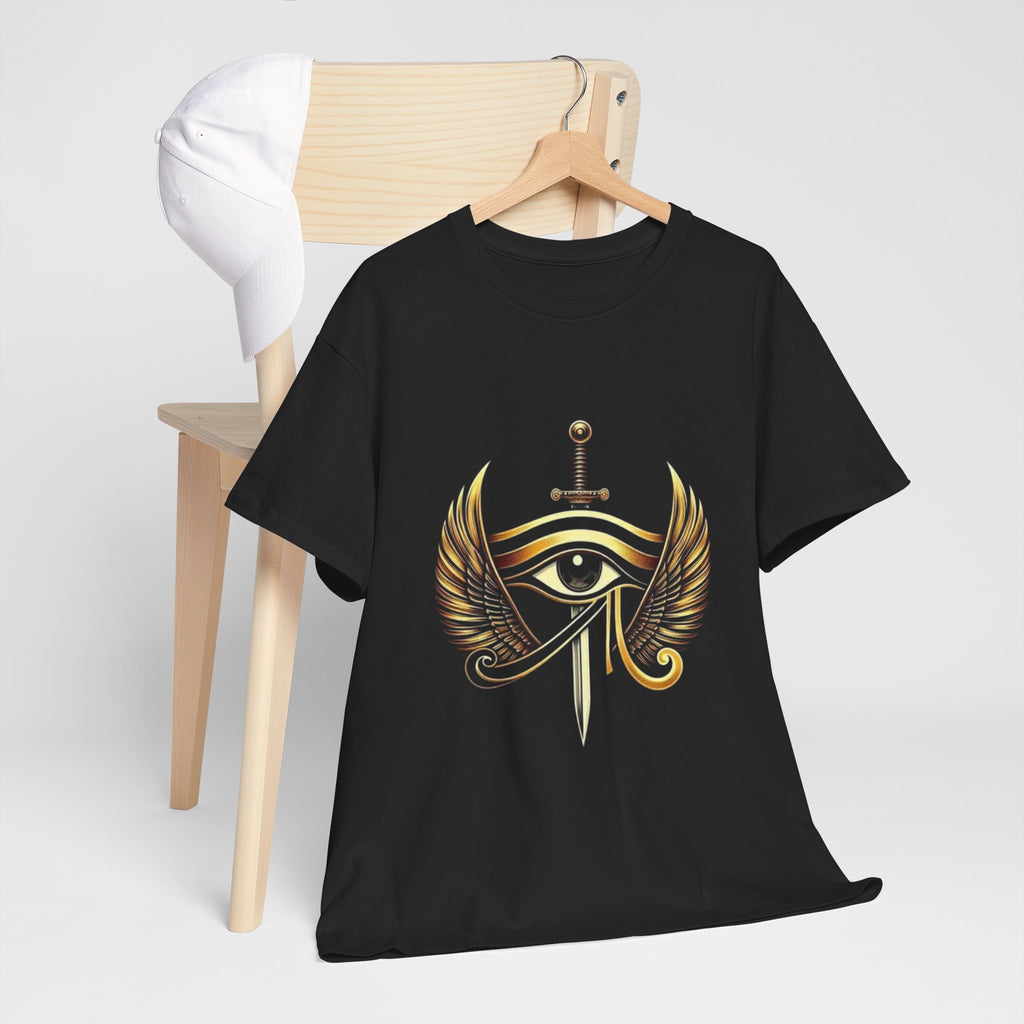 Eye of Horus Sword T‑Shirt — Egyptian Symbol Tee with Winged Eye Design