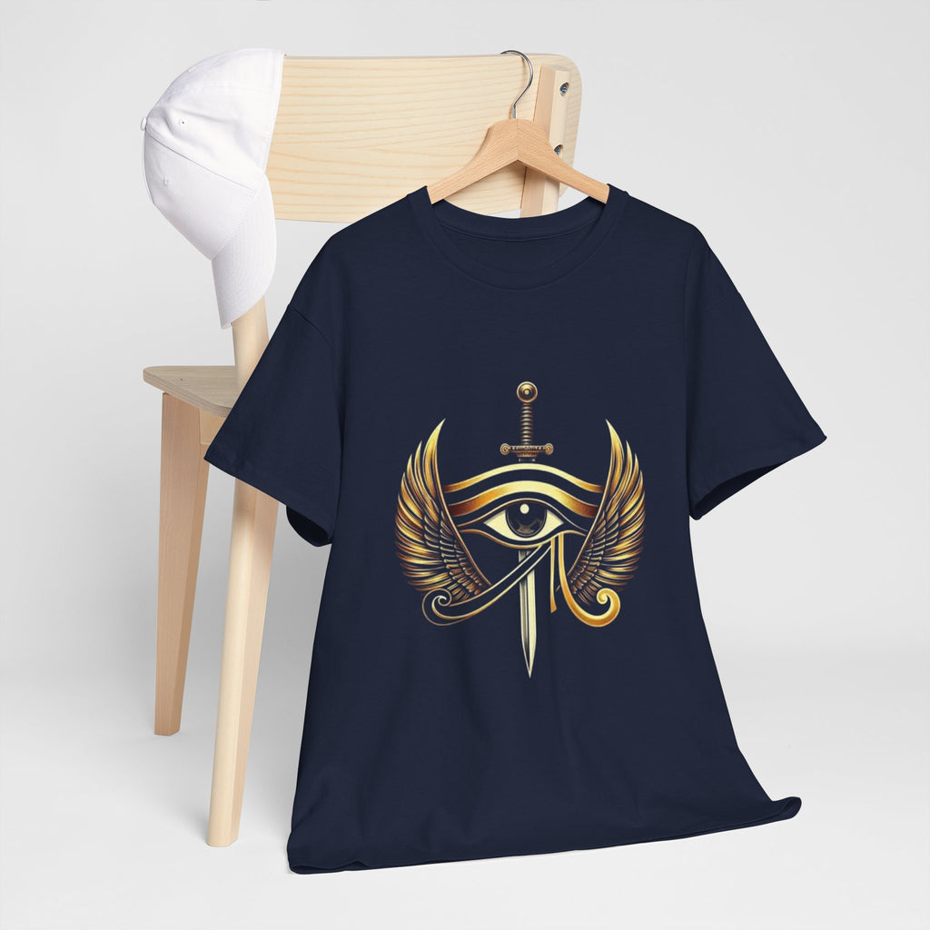 Eye of Horus Sword T‑Shirt — Egyptian Symbol Tee with Winged Eye Design