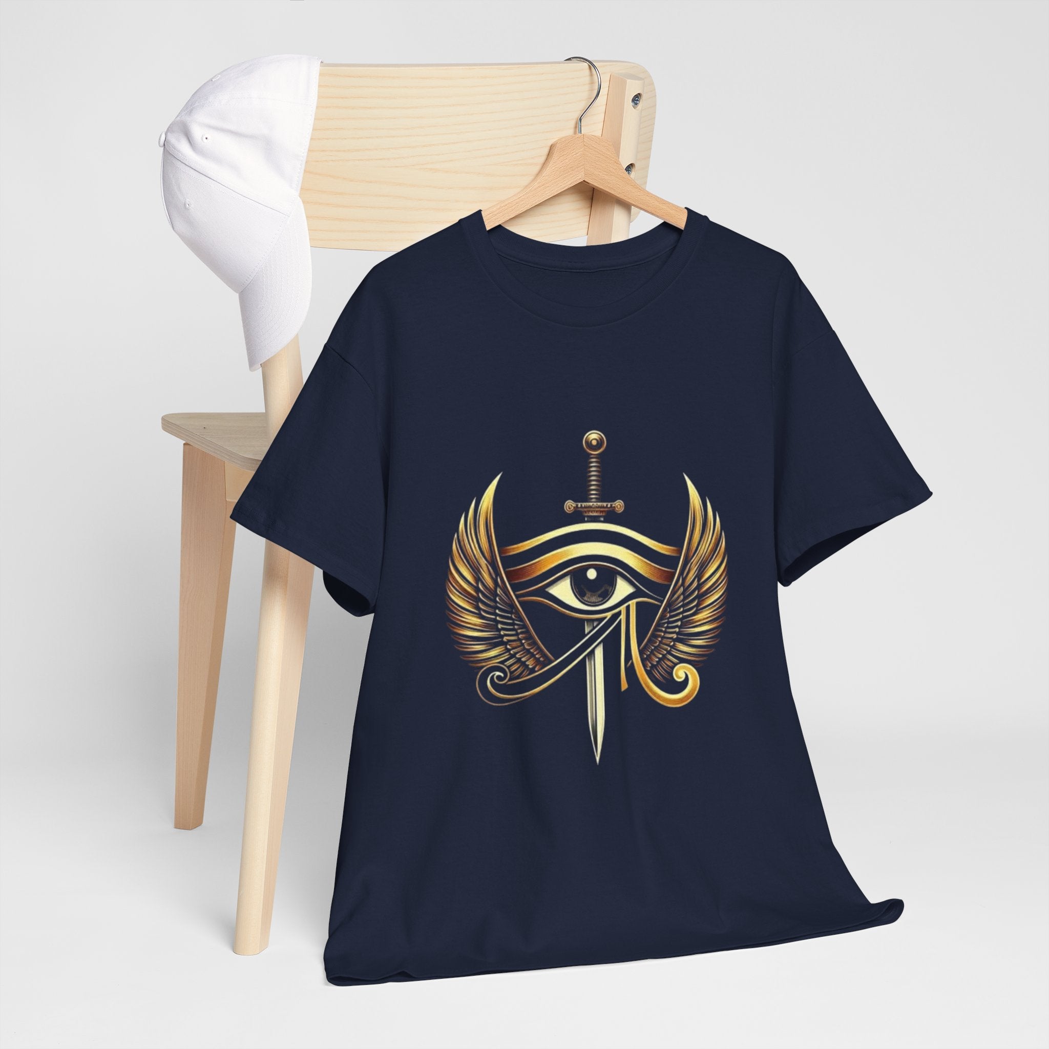 Eye of Horus Sword T‑Shirt — Egyptian Symbol Tee with Winged Eye Design
