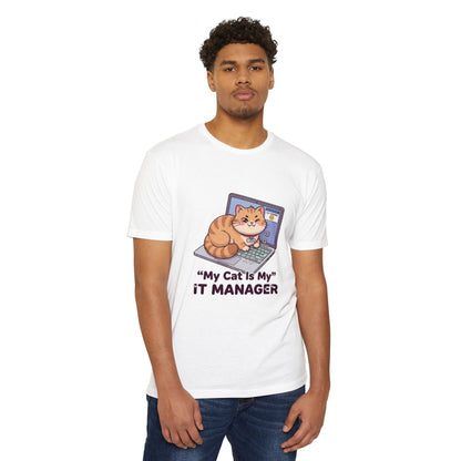Cat IT Manager T-Shirt — “My Cat Is My IT Manager” Cute Tech Cat Tee