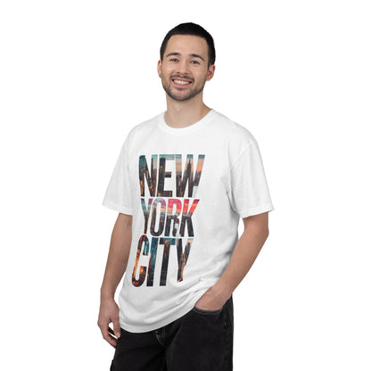 New York City Photo-Print T-Shirt — NYC Skyline Typography Tee