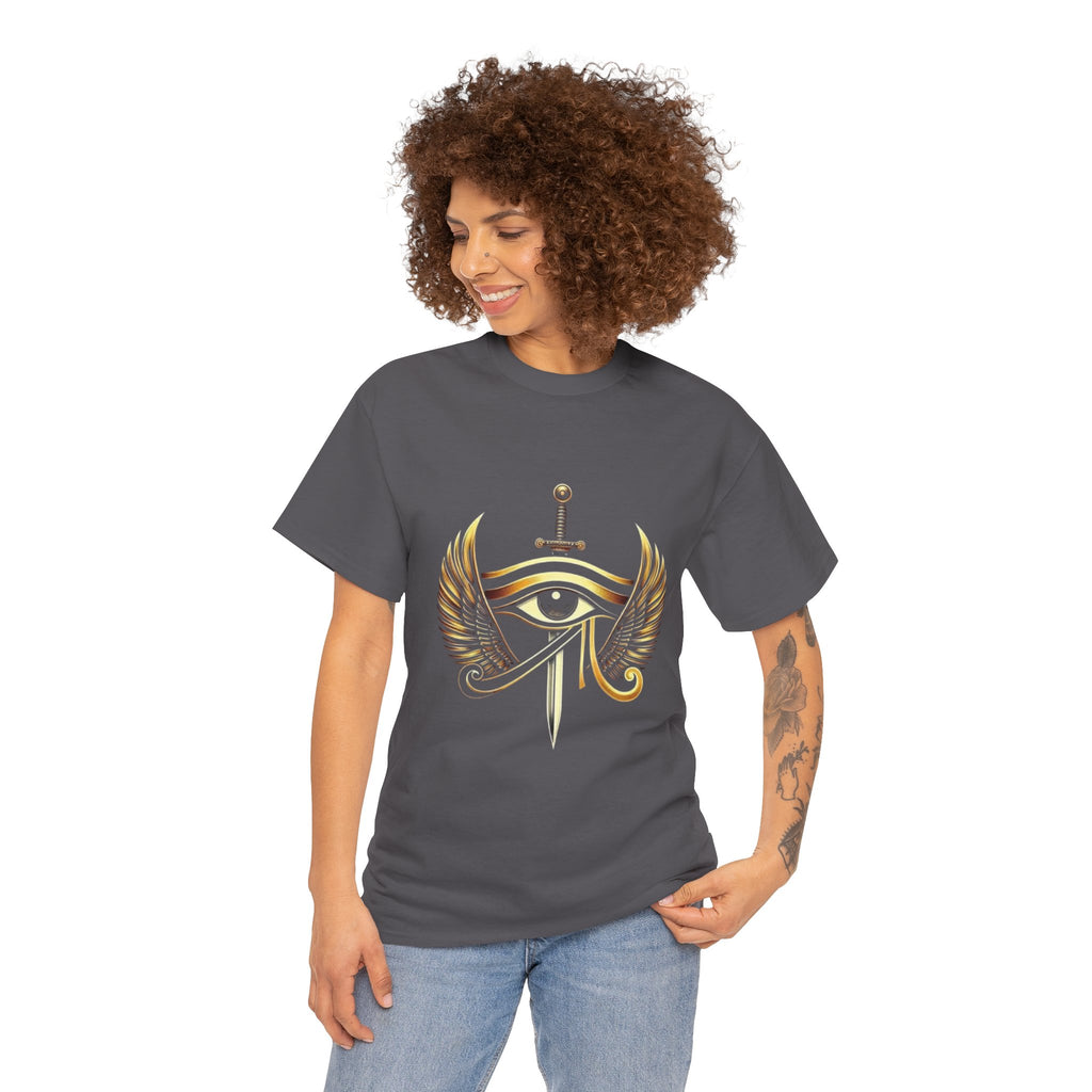 Eye of Horus Sword T‑Shirt — Egyptian Symbol Tee with Winged Eye Design