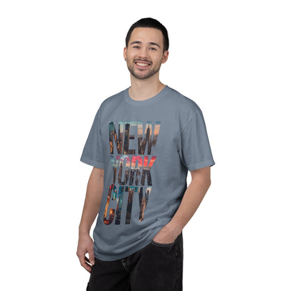 New York City Photo-Print T-Shirt — NYC Skyline Typography Tee