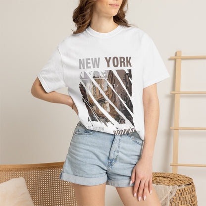 New York Brooklyn Graphic T-Shirt — Vintage Cityscape Tee