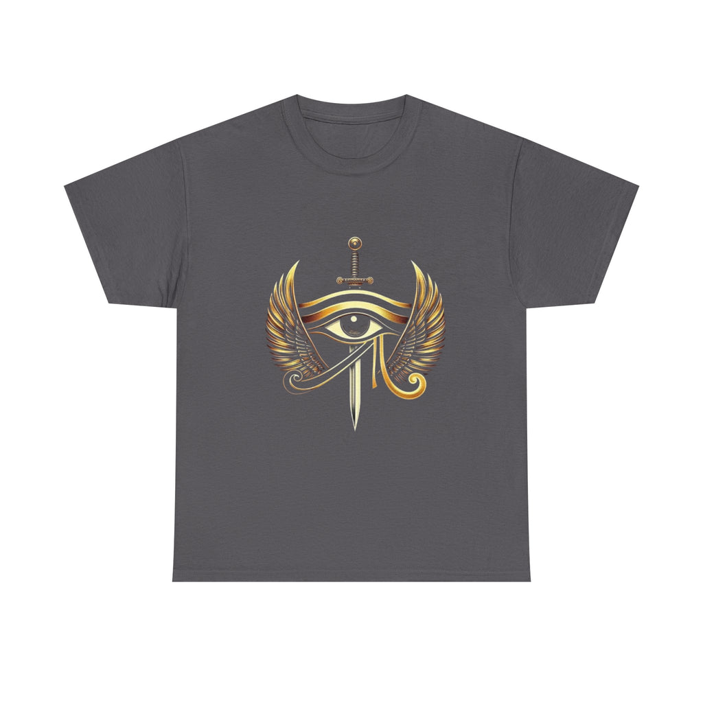 Eye of Horus Sword T‑Shirt — Egyptian Symbol Tee with Winged Eye Design