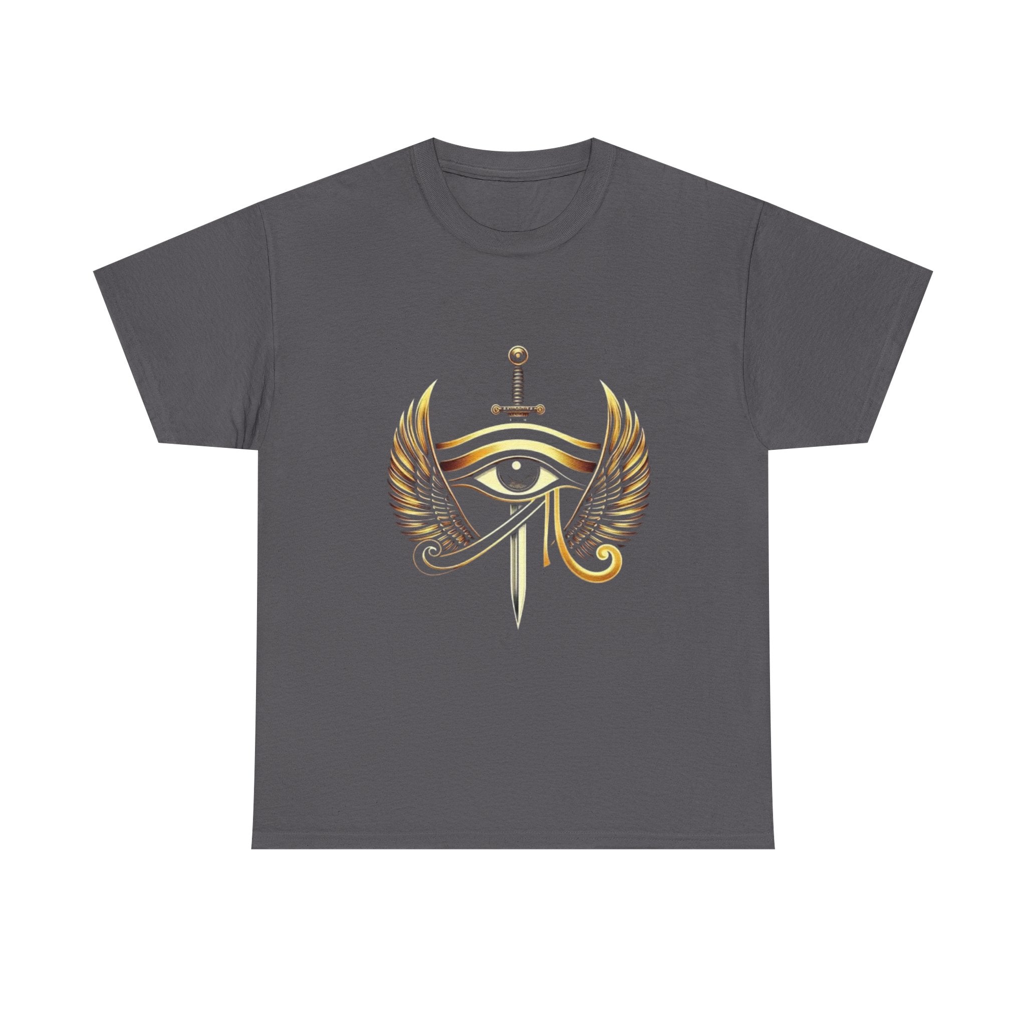 Eye of Horus Sword T‑Shirt — Egyptian Symbol Tee with Winged Eye Design