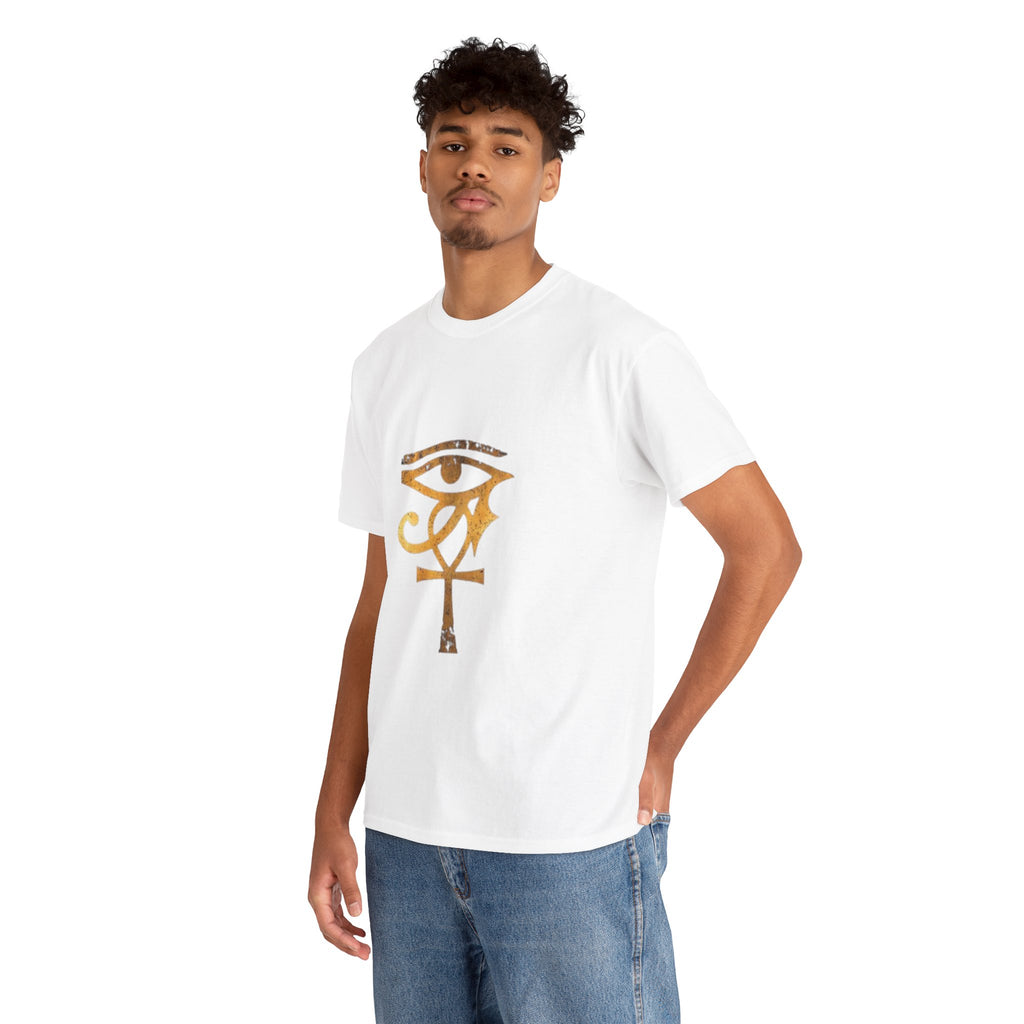 Eye of Ra Ankh T-Shirt — Golden Egyptian Symbol Tee