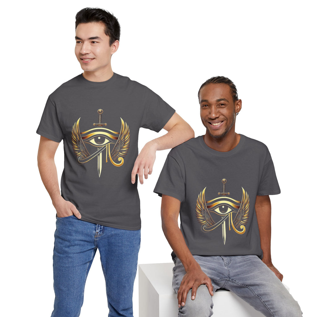 Eye of Horus Sword T‑Shirt — Egyptian Symbol Tee with Winged Eye Design