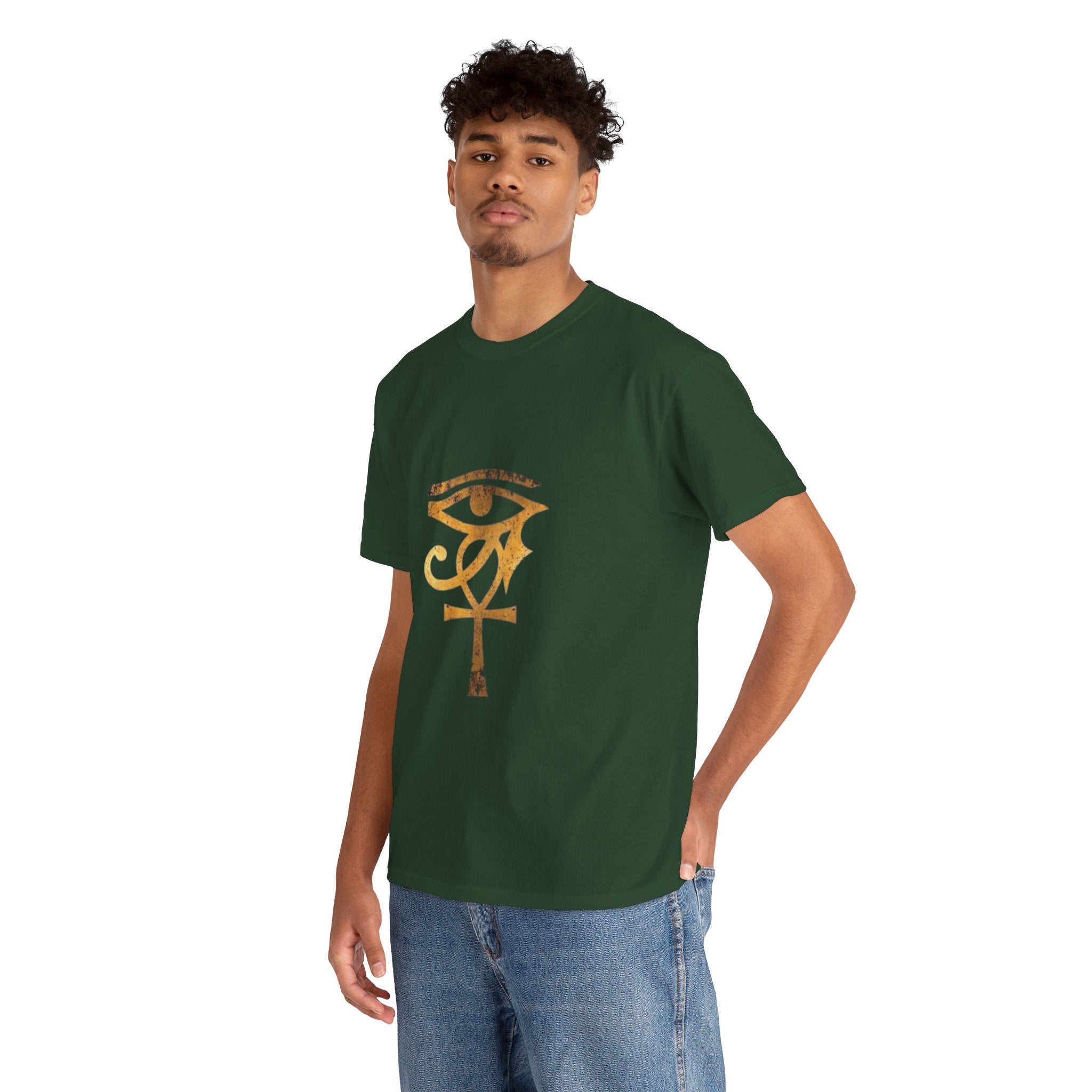 Eye of Ra Ankh T-Shirt — Golden Egyptian Symbol Tee