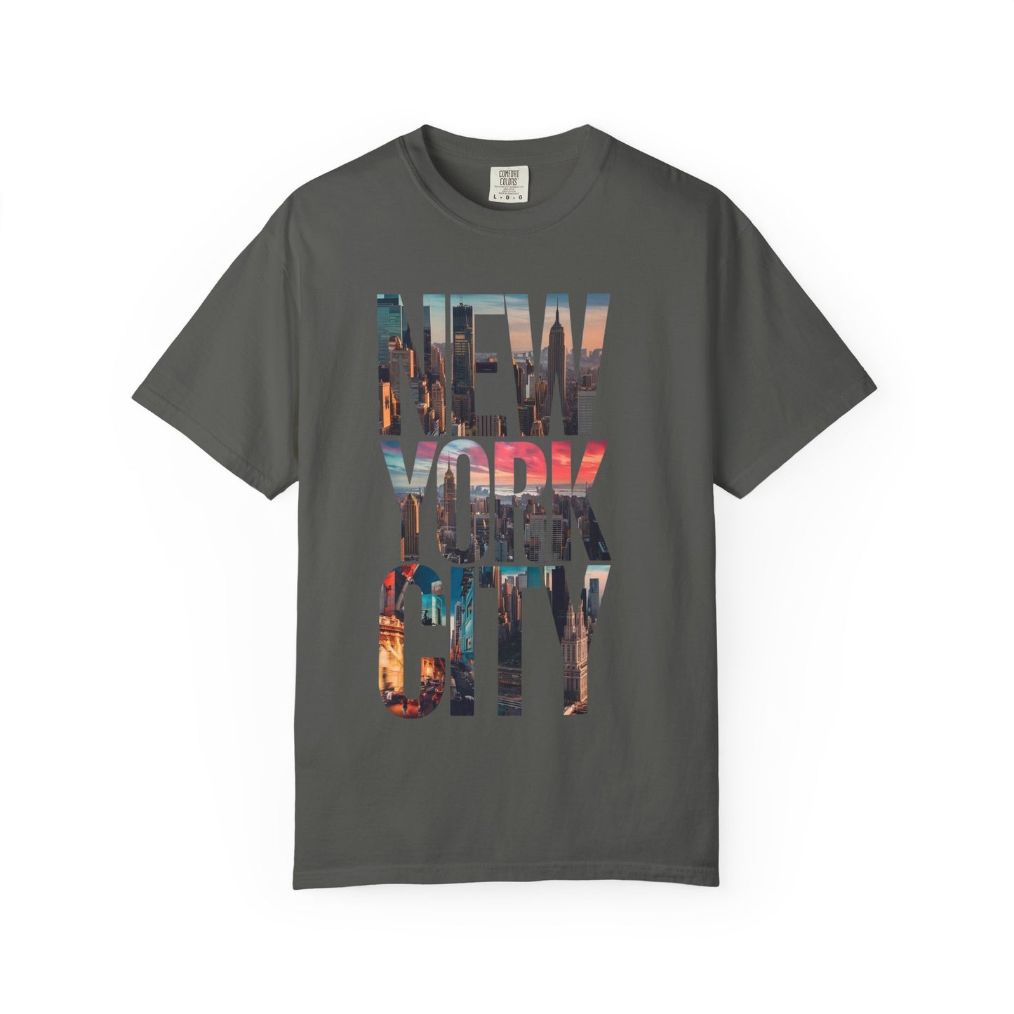 New York City Photo-Print T-Shirt — NYC Skyline Typography Tee