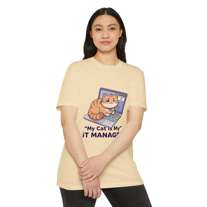 Cat IT Manager T-Shirt — “My Cat Is My IT Manager” Cute Tech Cat Tee