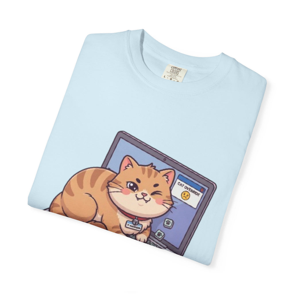 IT Manager Cat T-Shirt — "My Cat Is My IT Manager" Cute Techie Tee for Cat Lovers