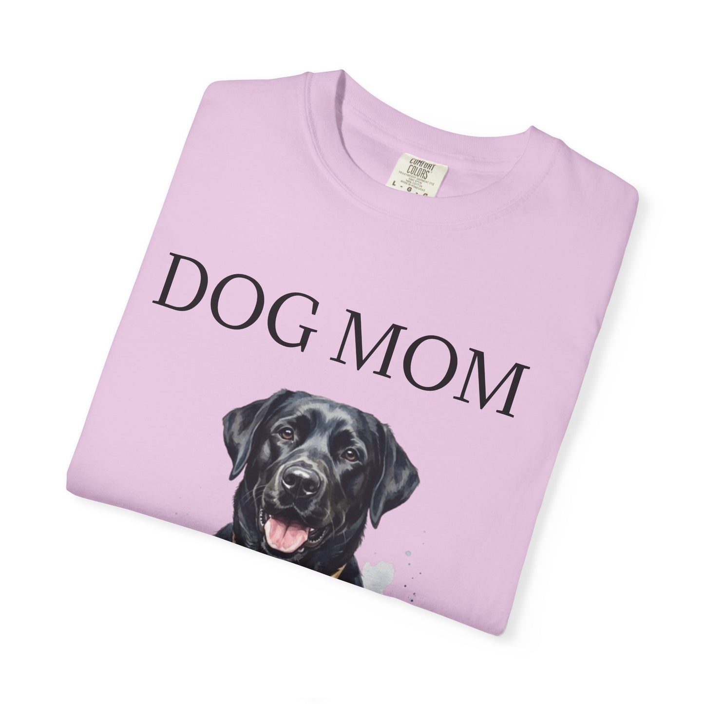 Dog Mom T‑Shirt with Custom Pet Portrait — Personalized Dog Mom Tee