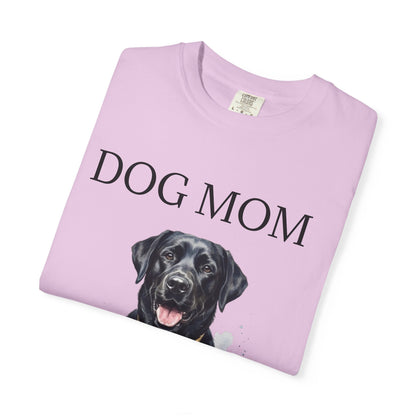 Dog Mom T‑Shirt with Custom Pet Portrait — Personalized Dog Mom Tee