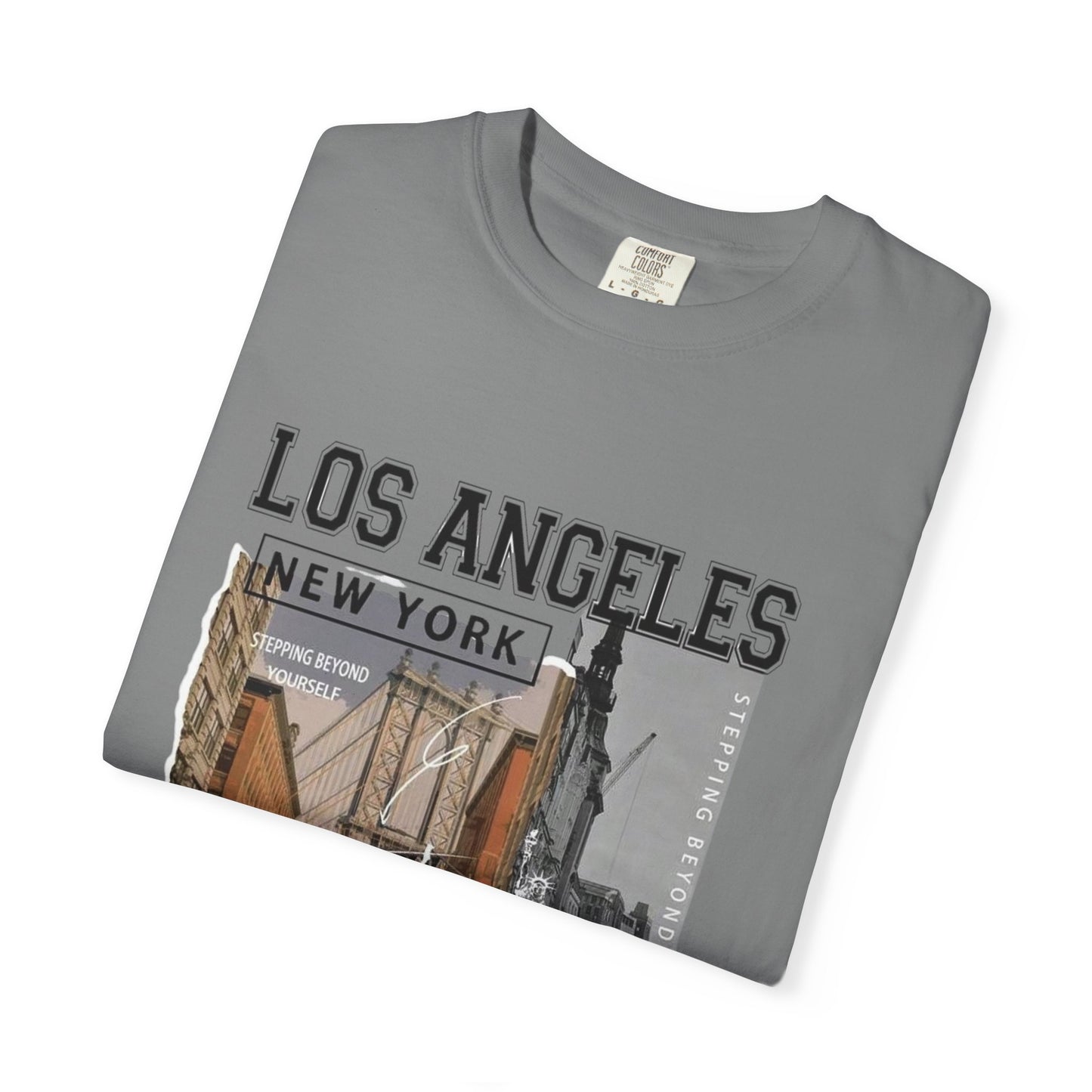 Los Angeles New York Vintage Photo Graphic T-Shirt — 'Enjoy the Moment' City Travel Tee