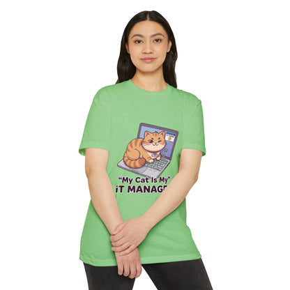 Cat IT Manager T-Shirt — “My Cat Is My IT Manager” Cute Tech Cat Tee