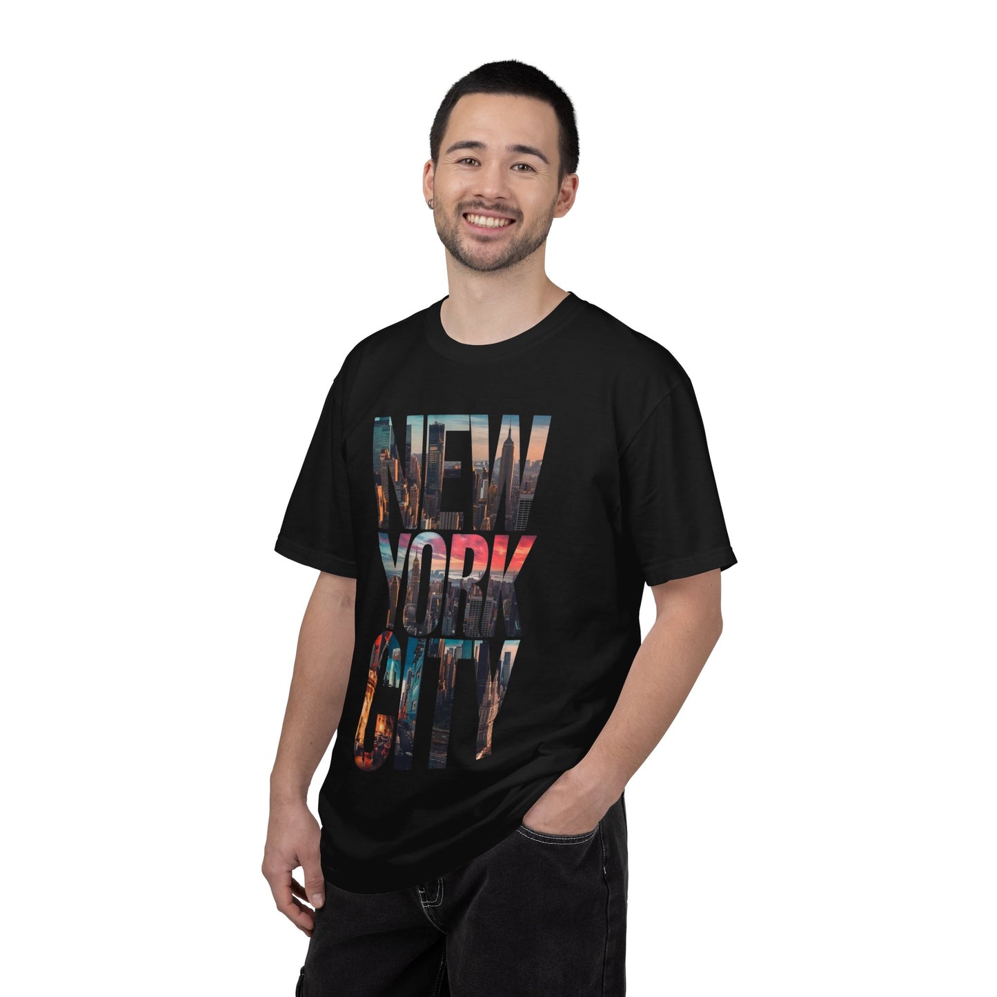 New York City Photo-Print T-Shirt — NYC Skyline Typography Tee