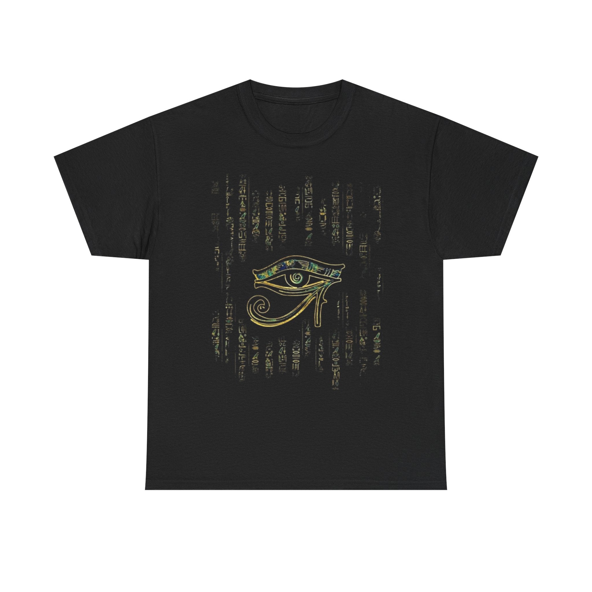 Eye of Horus Graphic Tee — Ancient Egyptian Script T-Shirt