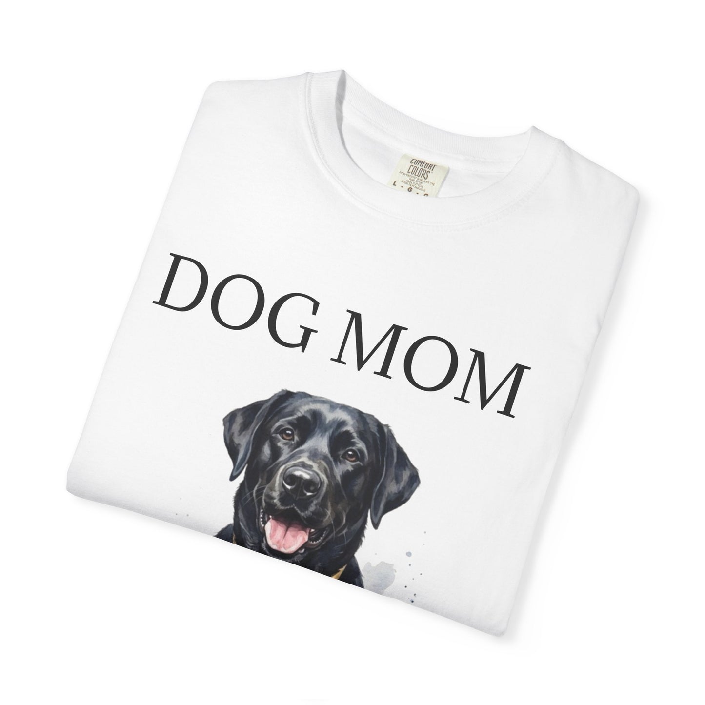Dog Mom T‑Shirt with Custom Pet Portrait — Personalized Dog Mom Tee
