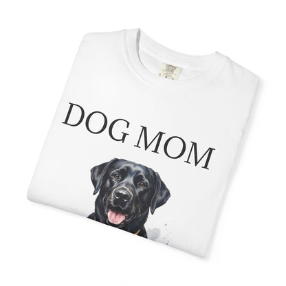 Dog Mom T‑Shirt with Custom Pet Portrait — Personalized Dog Mom Tee