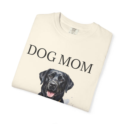 Dog Mom T‑Shirt with Custom Pet Portrait — Personalized Dog Mom Tee