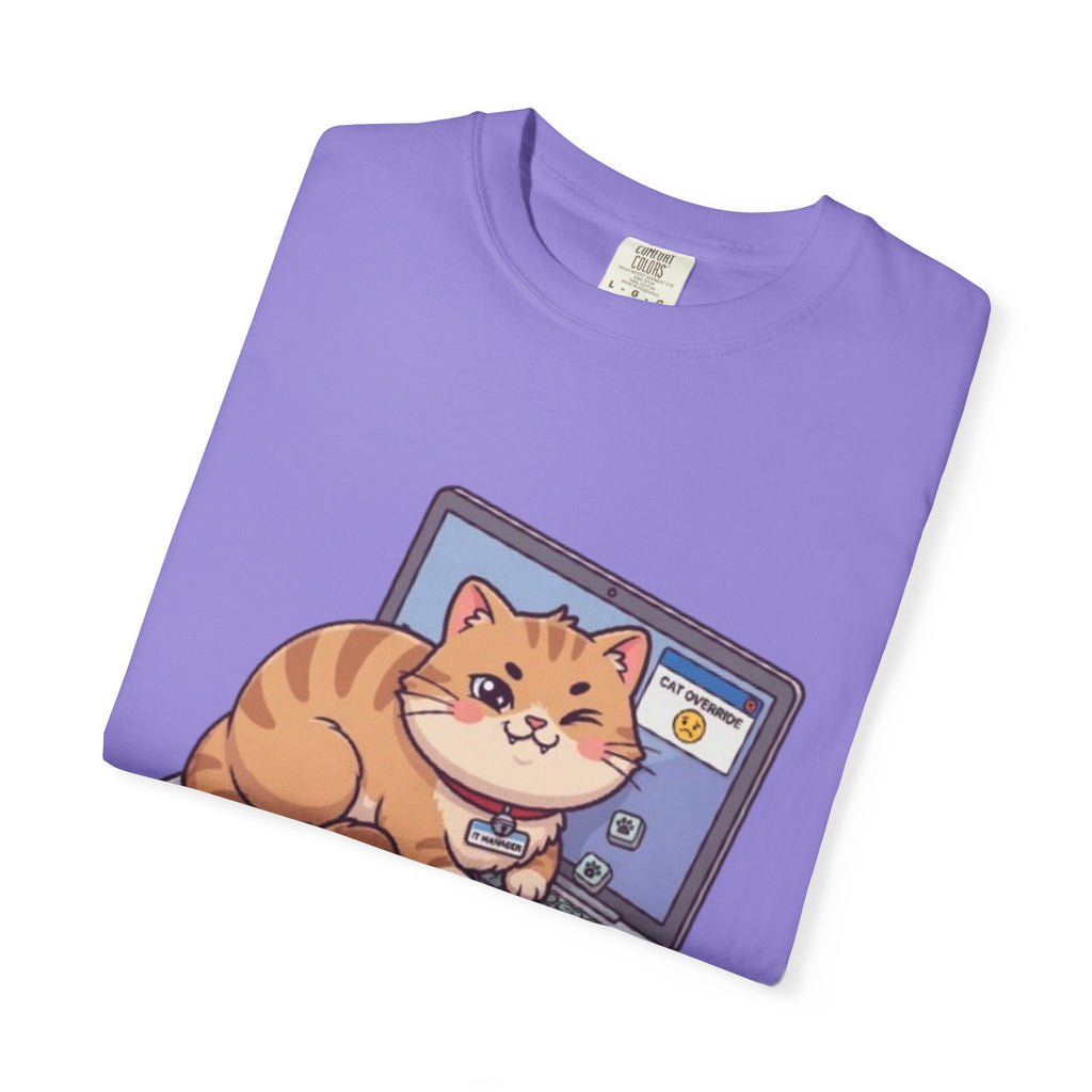 IT Manager Cat T-Shirt — "My Cat Is My IT Manager" Cute Techie Tee for Cat Lovers