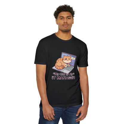 Cat IT Manager T-Shirt — “My Cat Is My IT Manager” Cute Tech Cat Tee