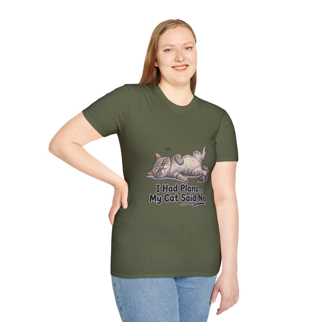 Cat Said No T-Shirt — Funny I Had Plans My Cat Said No Tee