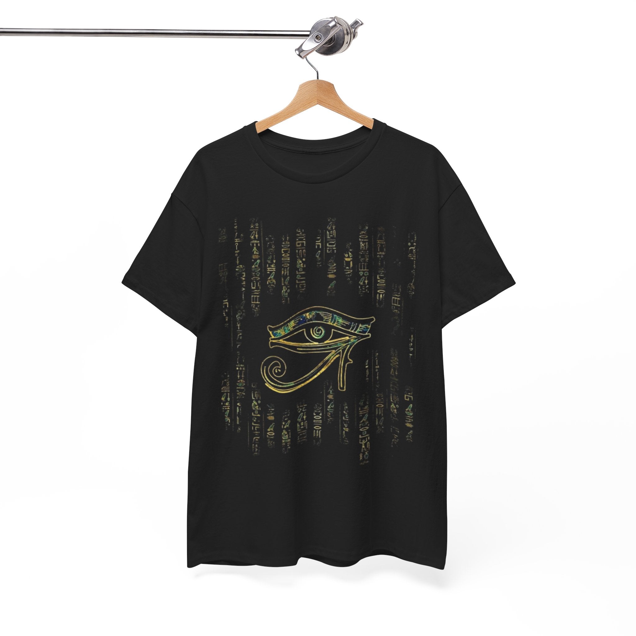 Eye of Horus Graphic Tee — Ancient Egyptian Script T-Shirt