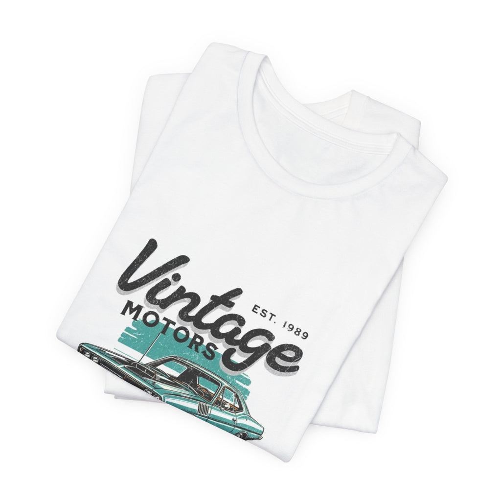Vintage Motors Retro Car Tee — "Retro Car Station Fuel" Graphic T-Shirt