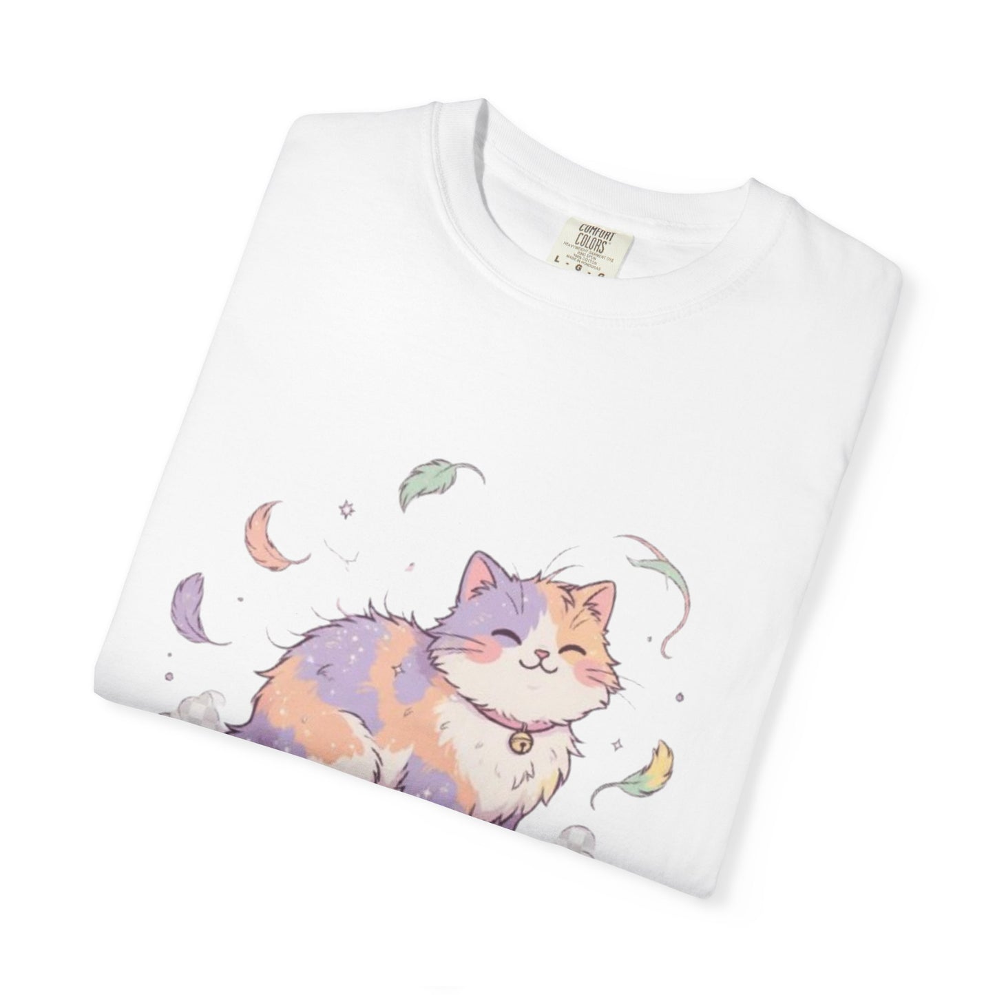 Cat Hair Is My Glitter T-Shirt — Cute Pastel Cat Graphic Tee for Cat Lovers