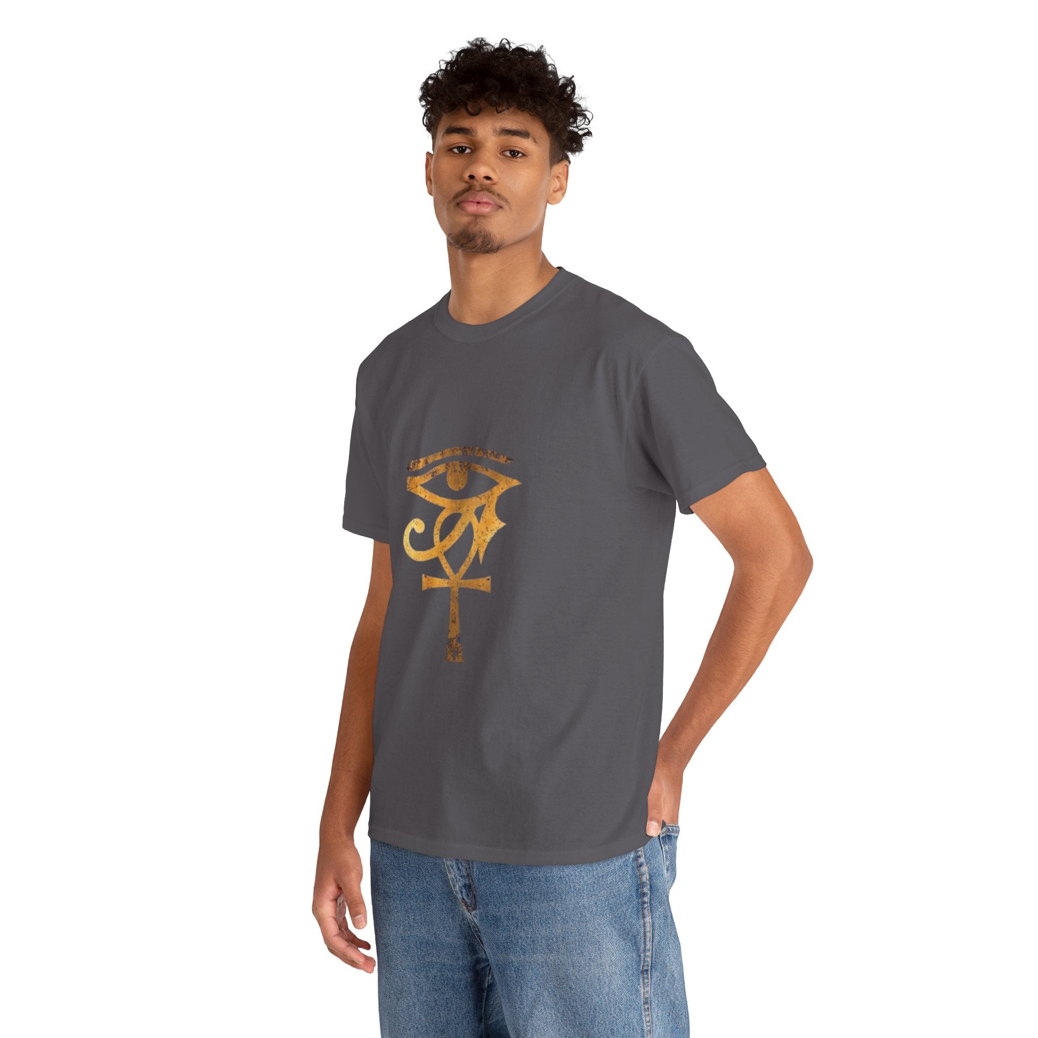 Eye of Ra Ankh T-Shirt — Golden Egyptian Symbol Tee