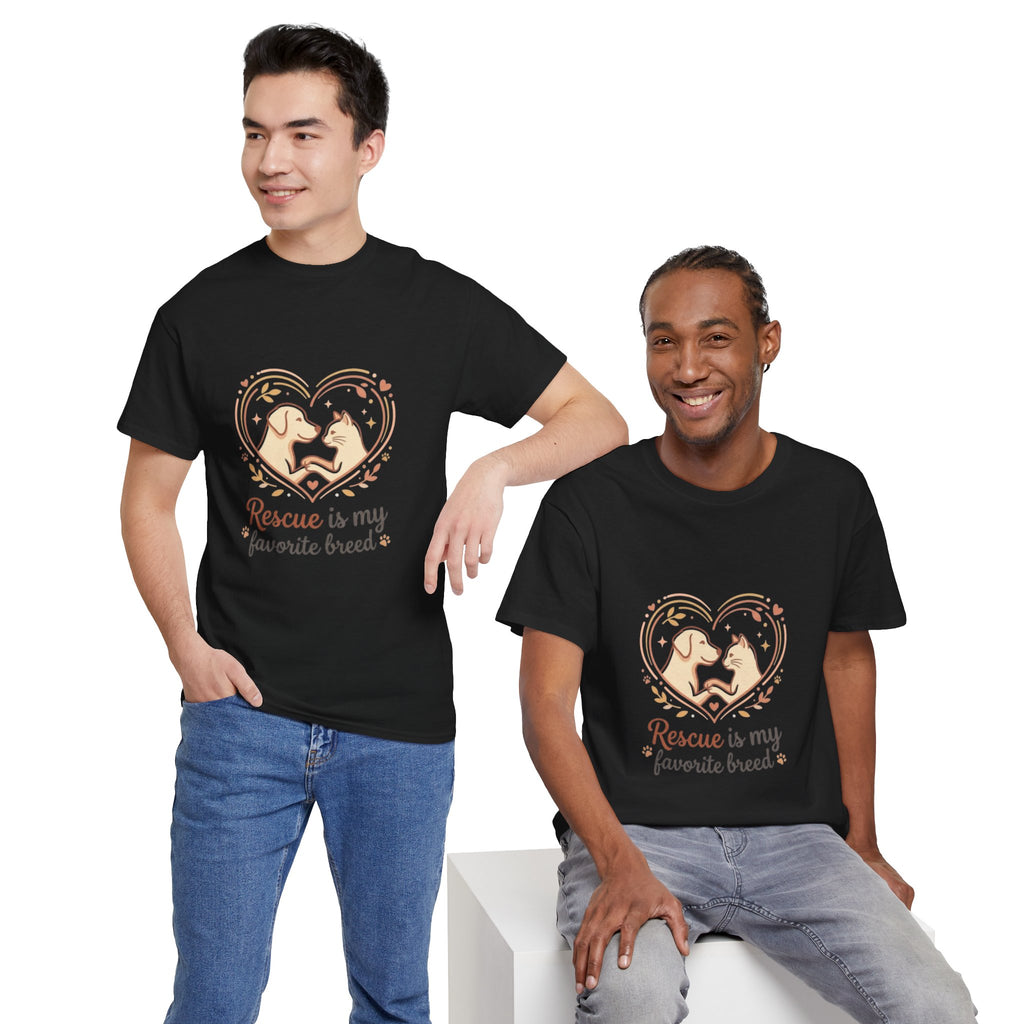 Rescue Is My Favorite Breed T-Shirt — Dog Rescue Heart Tee