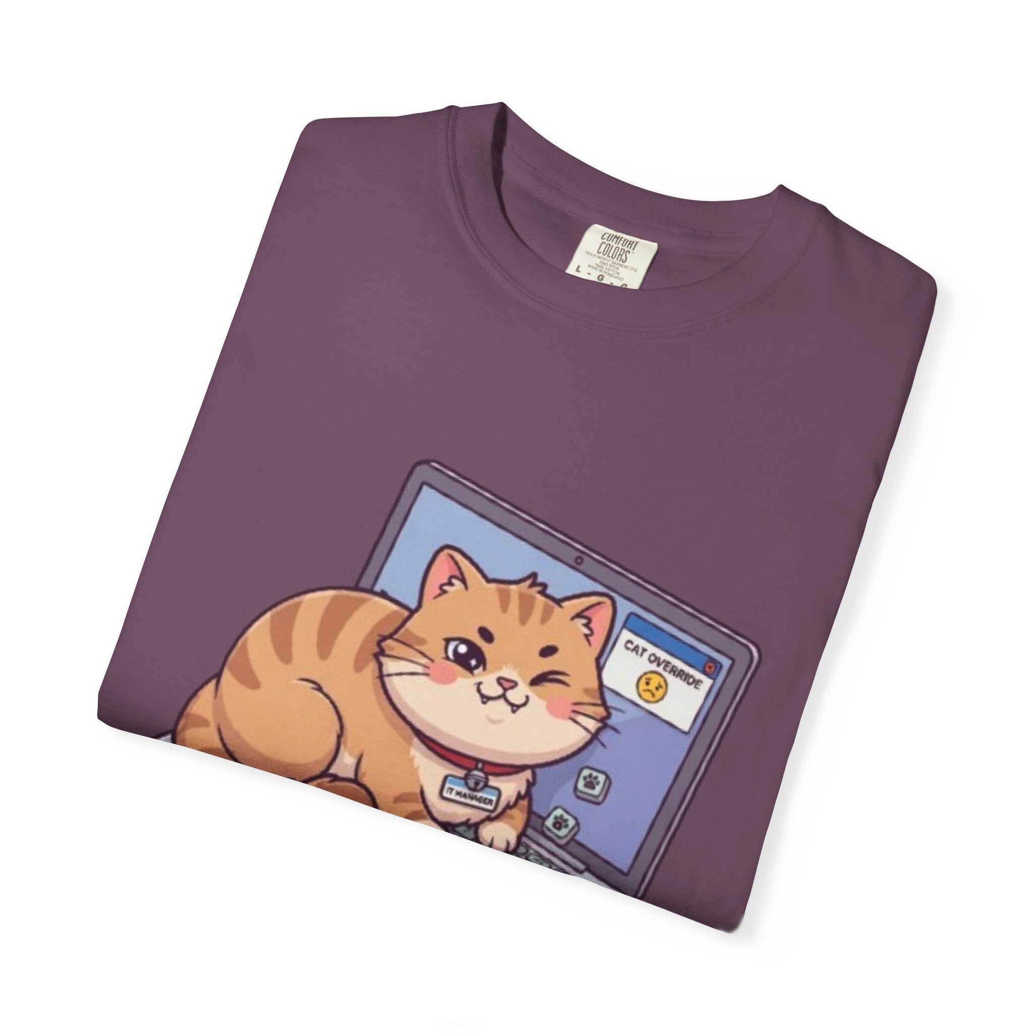IT Manager Cat T-Shirt — "My Cat Is My IT Manager" Cute Techie Tee for Cat Lovers