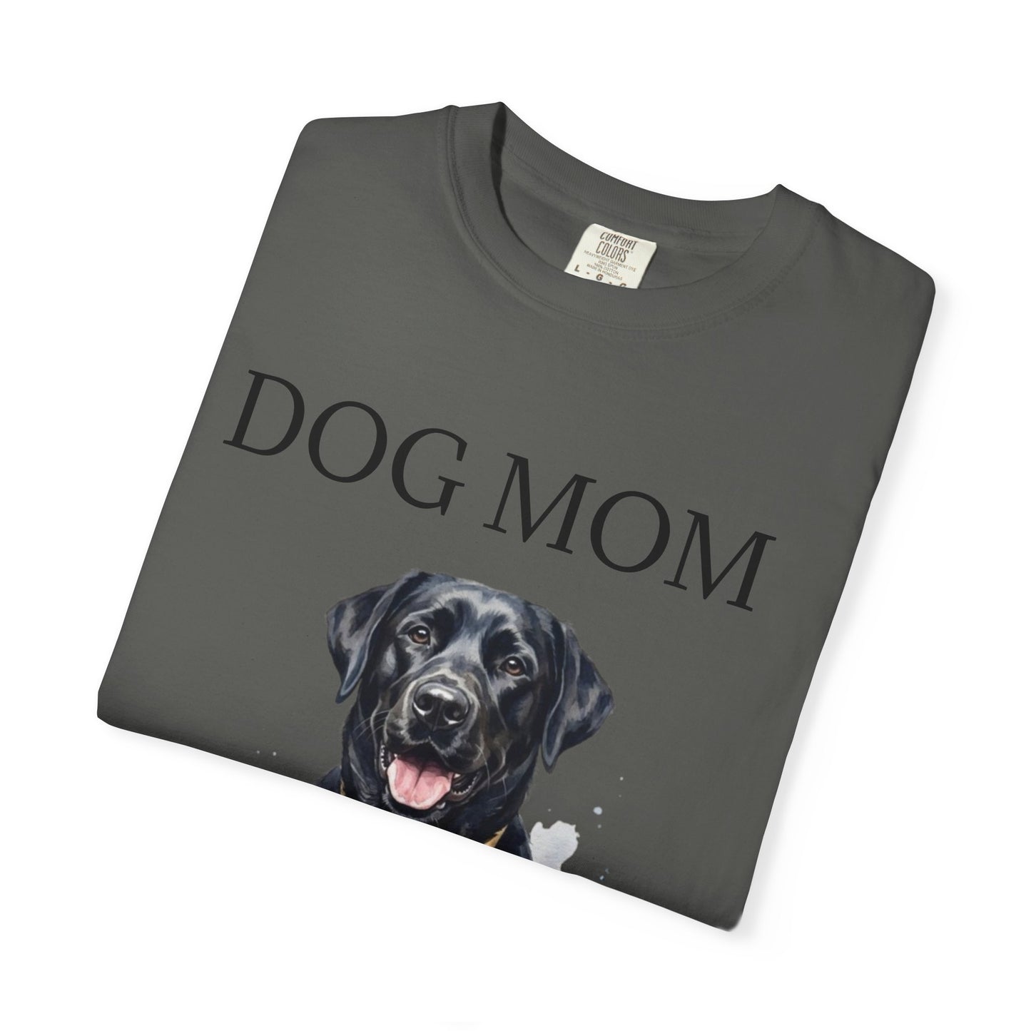 Dog Mom T‑Shirt with Custom Pet Portrait — Personalized Dog Mom Tee