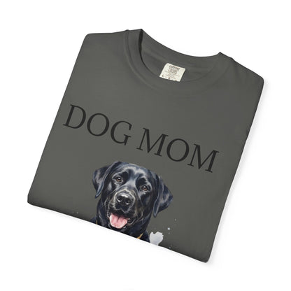 Dog Mom T‑Shirt with Custom Pet Portrait — Personalized Dog Mom Tee