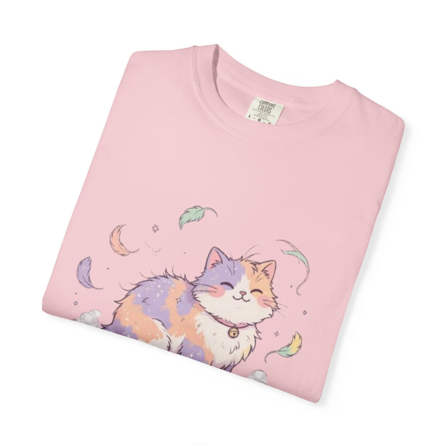 Cat Hair Is My Glitter T-Shirt — Cute Pastel Cat Graphic Tee for Cat Lovers