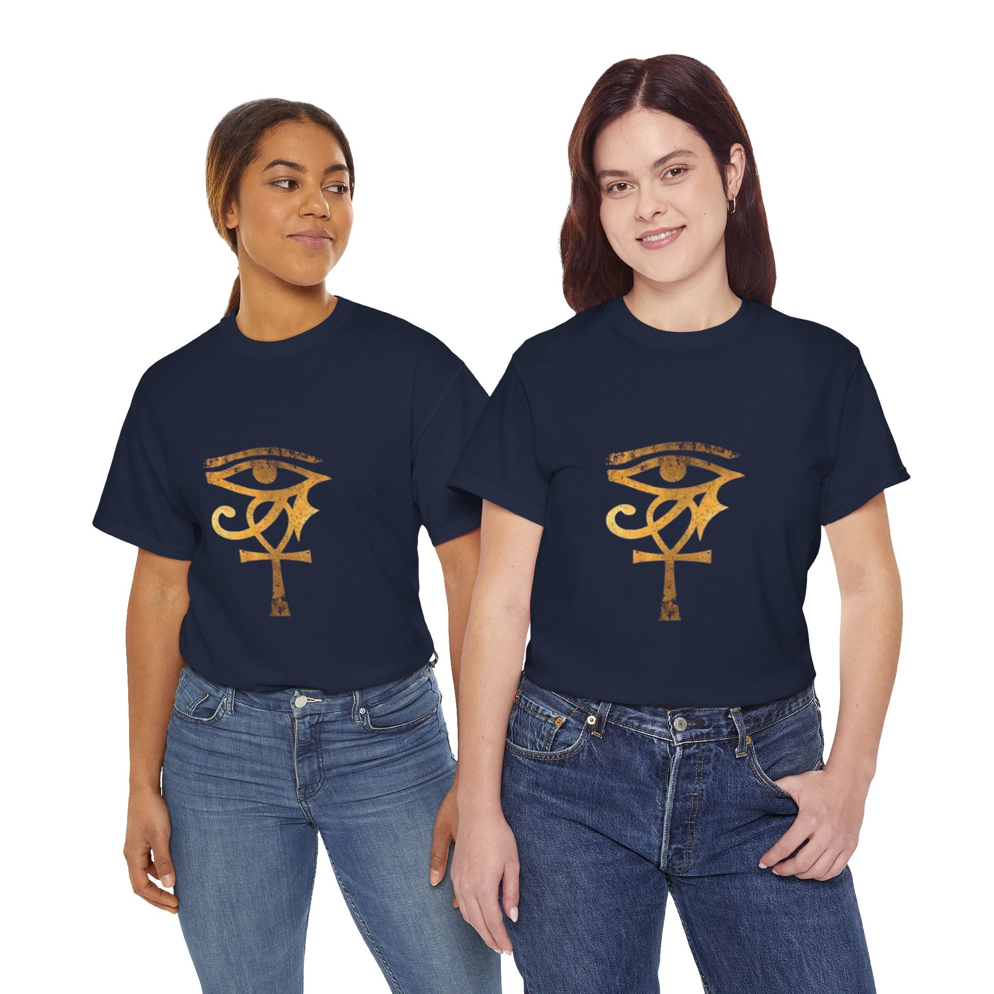 Eye of Ra Ankh T-Shirt — Golden Egyptian Symbol Tee