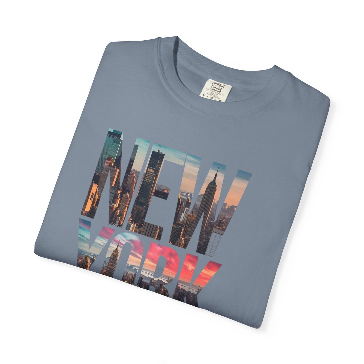New York City Photo-Print T-Shirt — NYC Skyline Typography Tee