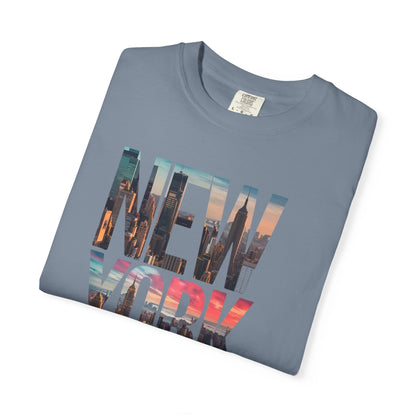 New York City Photo-Print T-Shirt — NYC Skyline Typography Tee