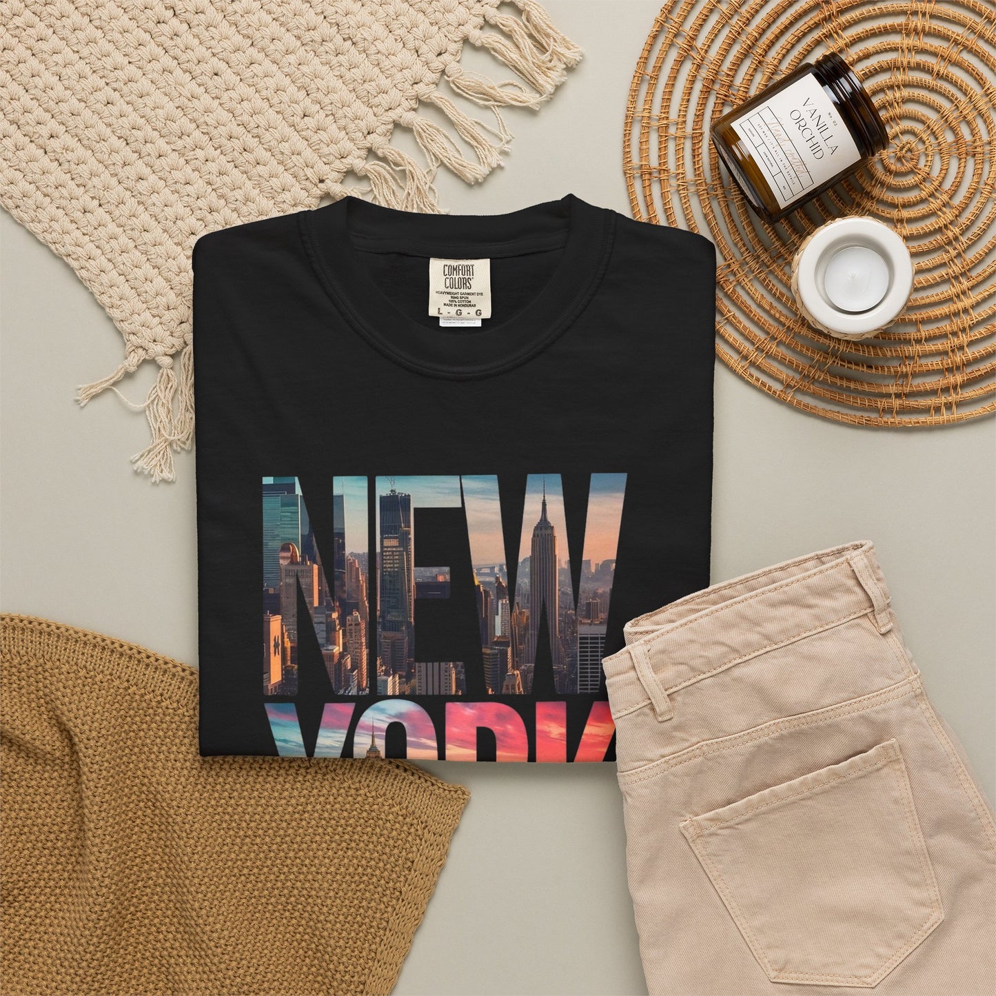 New York City Photo-Print T-Shirt — NYC Skyline Typography Tee