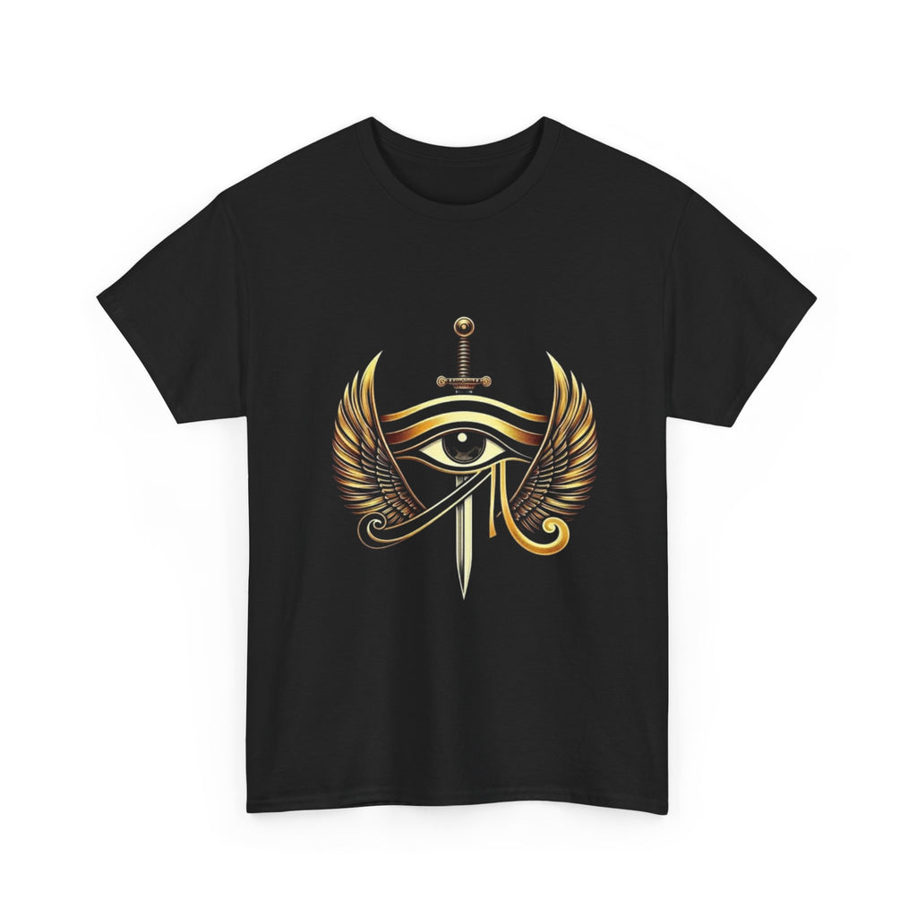 Eye of Horus Sword T‑Shirt — Egyptian Symbol Tee with Winged Eye Design