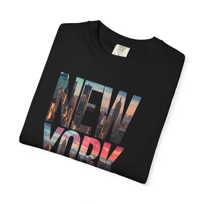 New York City Photo-Print T-Shirt — NYC Skyline Typography Tee