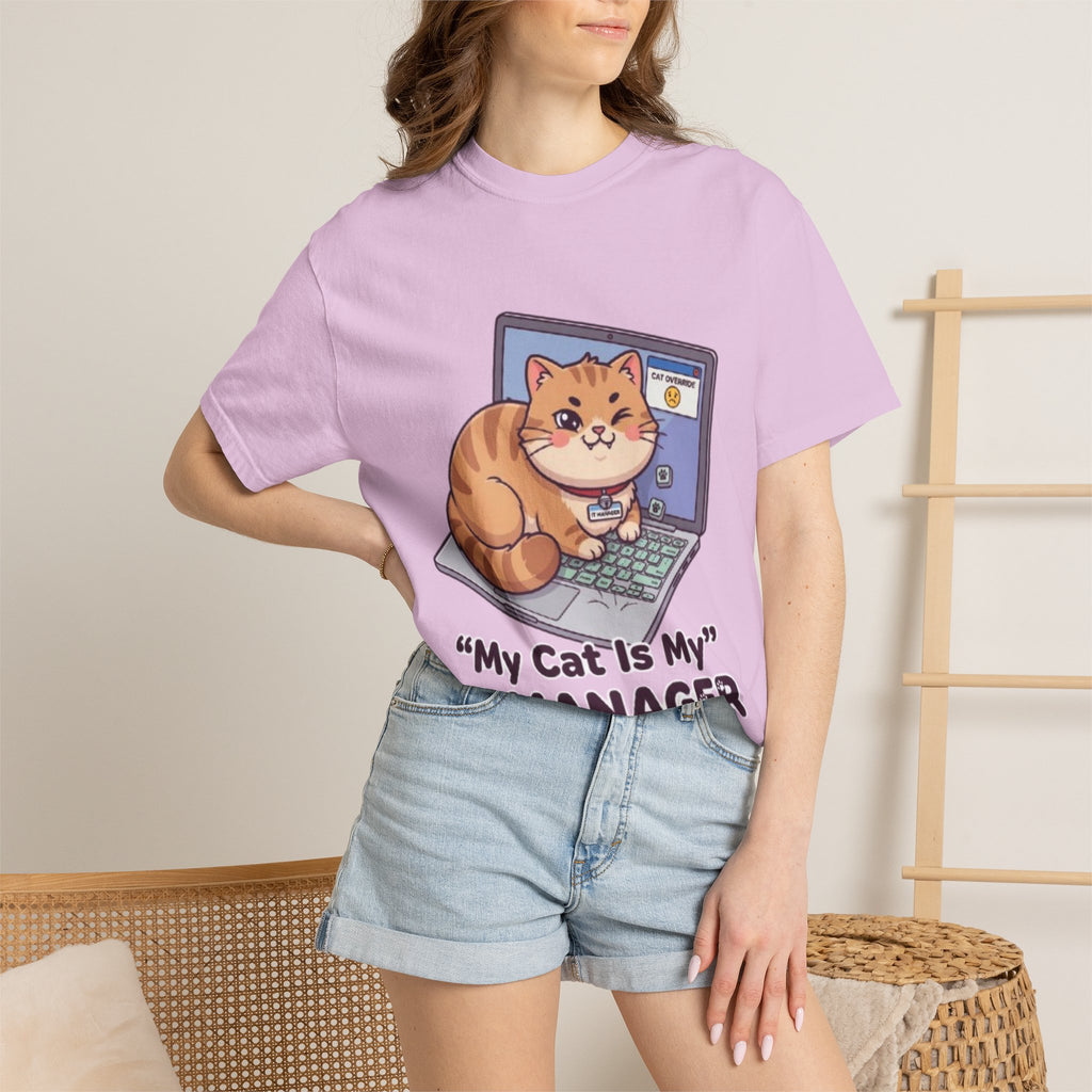 IT Manager Cat T-Shirt — "My Cat Is My IT Manager" Cute Techie Tee for Cat Lovers