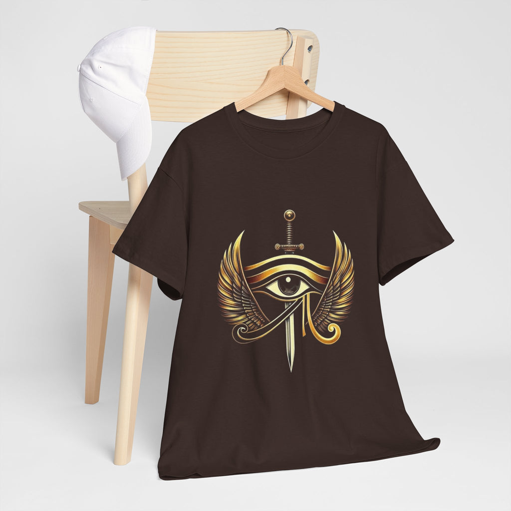 Eye of Horus Sword T‑Shirt — Egyptian Symbol Tee with Winged Eye Design