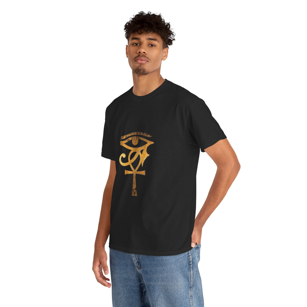 Eye of Ra Ankh T-Shirt — Golden Egyptian Symbol Tee