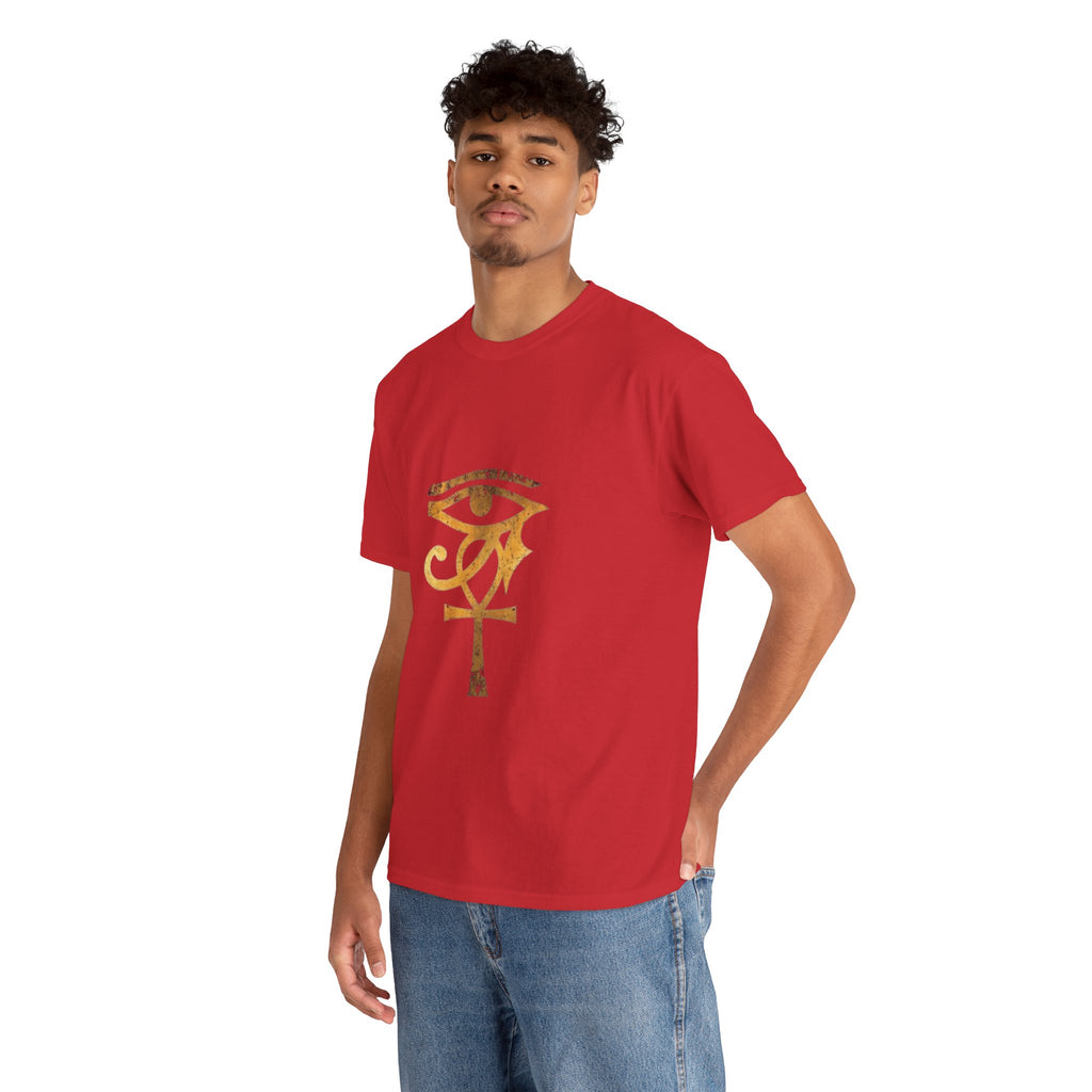 Eye of Ra Ankh T-Shirt — Golden Egyptian Symbol Tee